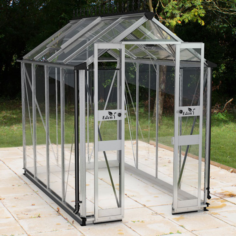 Product photograph of 4 X 8 Halls Cotswold Birdlip Small Greenhouse With Toughened Glass 1 47m X 2 56m from Buy Sheds Direct