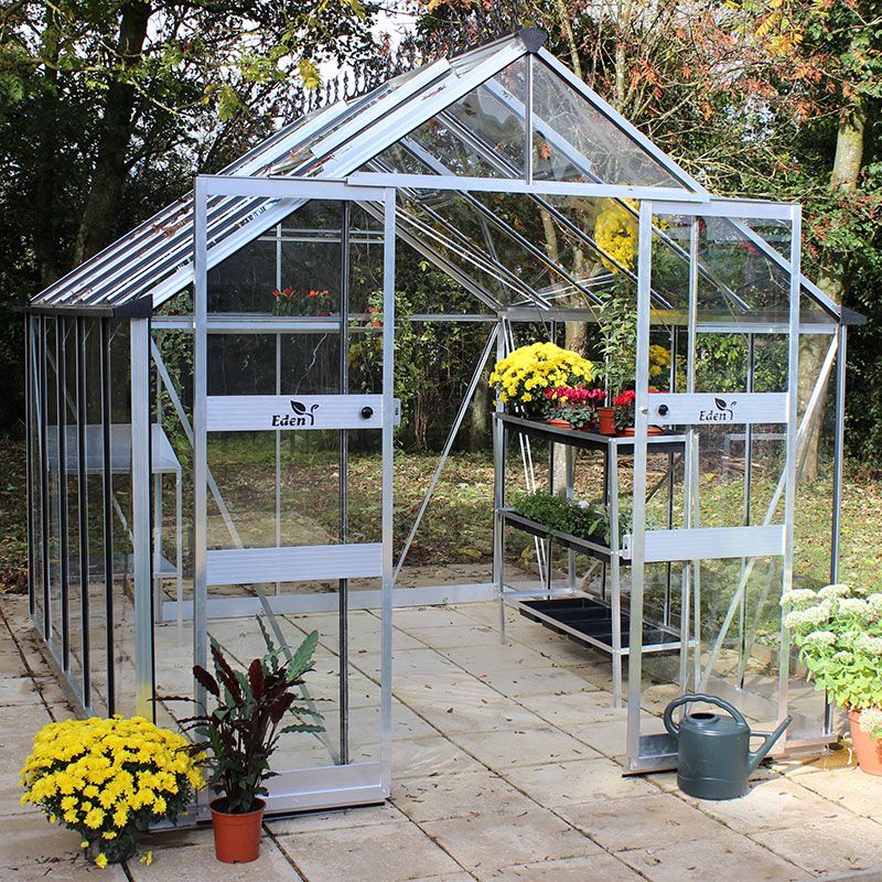 Product photograph of 8 X 10 Halls Cotswold Blockley Greenhouse With Toughened Glass 2 56m X 3 17m from Buy Sheds Direct
