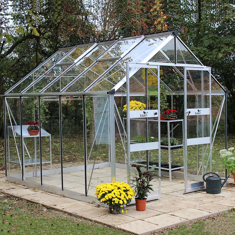 Product photograph of 8 X 12 Halls Cotswold Blockley Greenhouse With Toughened Glass 2 56m X 3 79m from Buy Sheds Direct