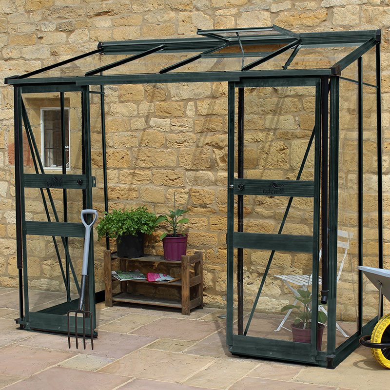 Product photograph of 8 X 4 Halls Cotswold Broadway 84 Green Lean-to Greenhouse 2 56m X 1 32m from Buy Sheds Direct