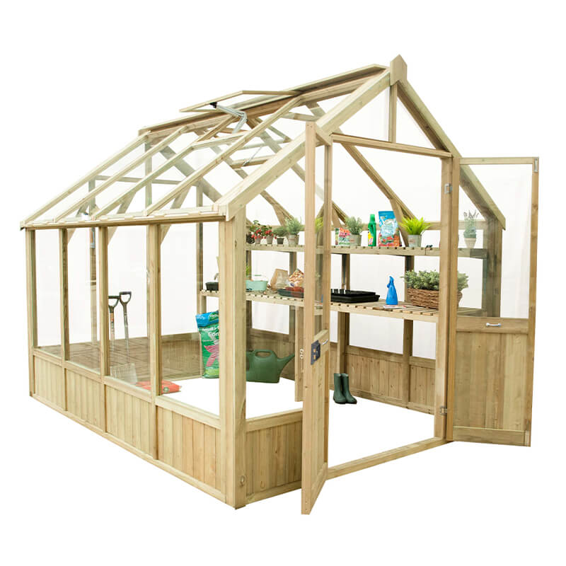 Product photograph of 10 X8 Forest Vale Victorian Wooden Greenhouse 3 2x2 4m - Installation Included from Buy Sheds Direct