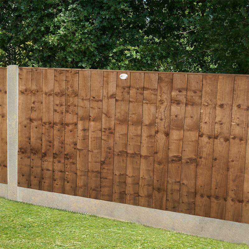 Product photograph of Forest 6 X 3 Brown Pressure Treated Vertical Closeboard Fence Panel 1 83m X 0 92m from Buy Sheds Direct
