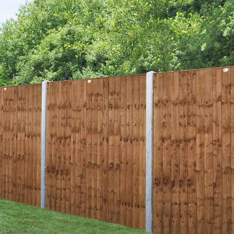 Product photograph of Forest 6 X 6 Brown Pressure Treated Vertical Closeboard Fence Panel 1 83m X 1 85m from Buy Sheds Direct