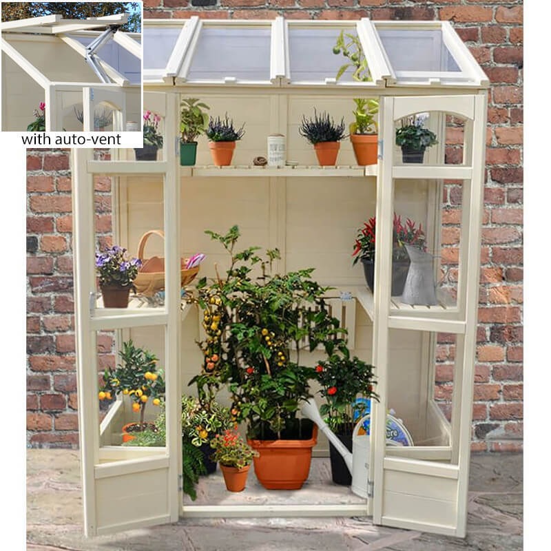 Product photograph of 5 X2 Forest Victorian Tall Wall Greenhouse With Auto Vent 1 47x0 72m from Buy Sheds Direct