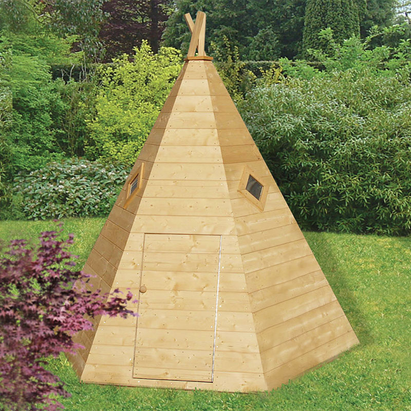 Product photograph of 7 X 6 Shire Wigwam Childrens Kids Wooden Garden Playhouse from Buy Sheds Direct