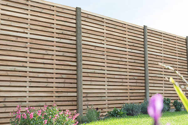 Forest 5'11 x 5'11 Pressure Treated Contemporary Double Slatted Fence Panel