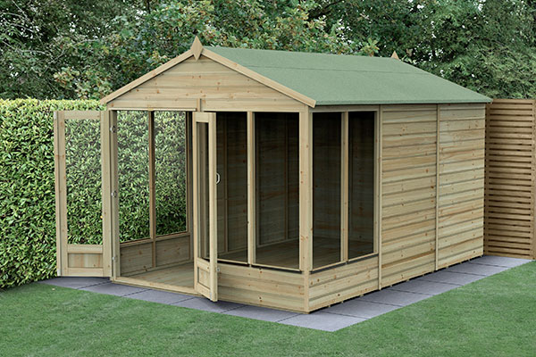 12 x 8 Forest Beckwood 25yr Guarantee Double Door Apex Summer House