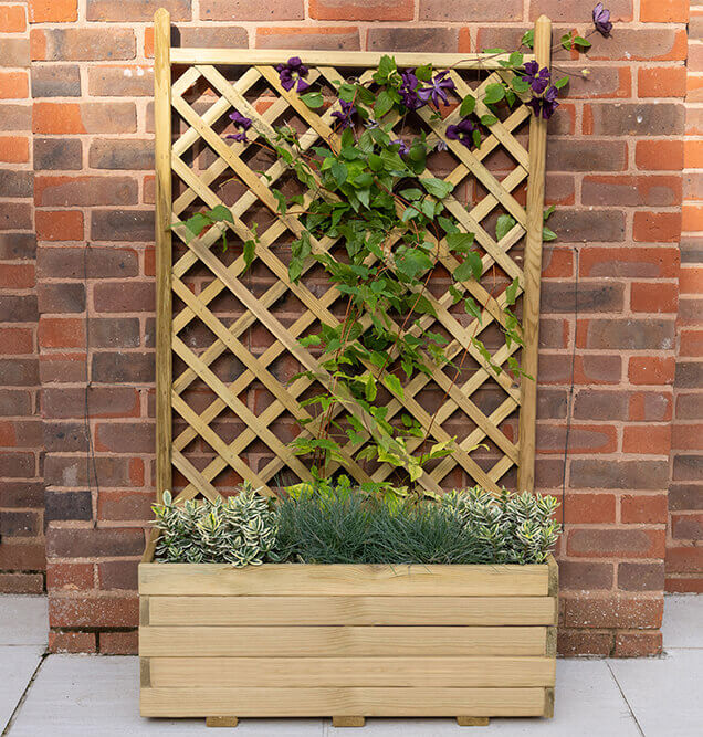 Click HERE to view this wooden Planter with Trellis