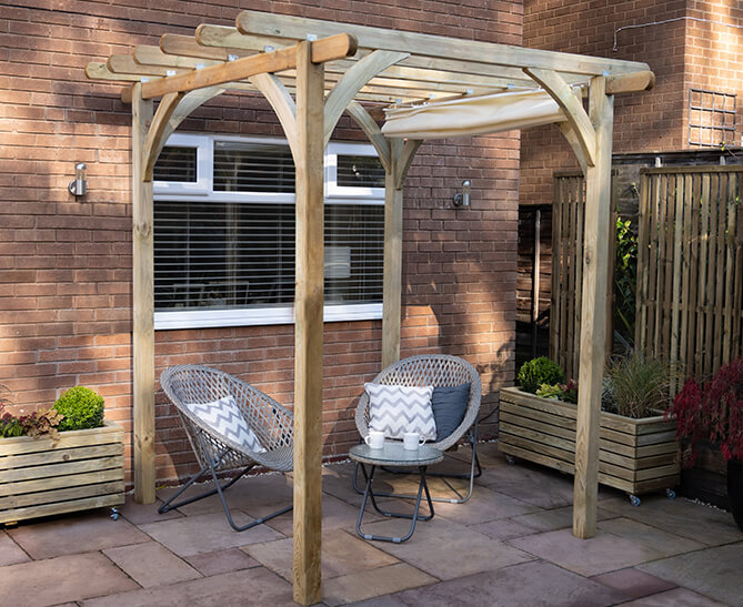 Click HERE to view this Ultima Pergola with Retractable Canopy