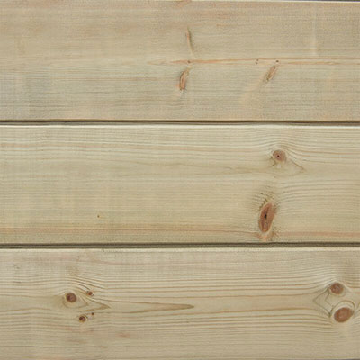 a close-up shot of tongue & groove cladding on a pressure treated shed