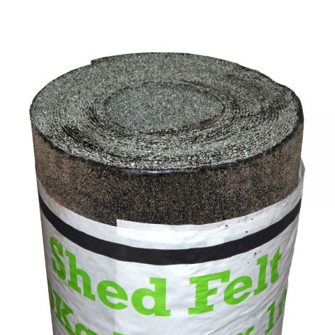 a close up of a roll of grey shed felt