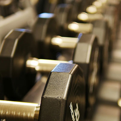 a rack of weights