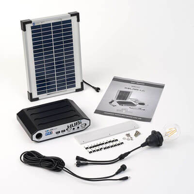 Click HERE to view this Solartech Premium Garden Building Solar Lighting & Charging Kit