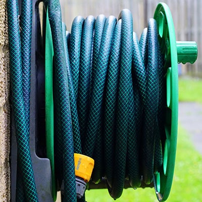 a garden hose reel