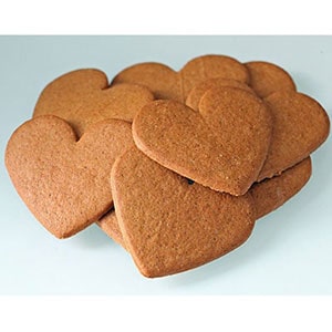 heart-shaped Lebkuchen biscuits