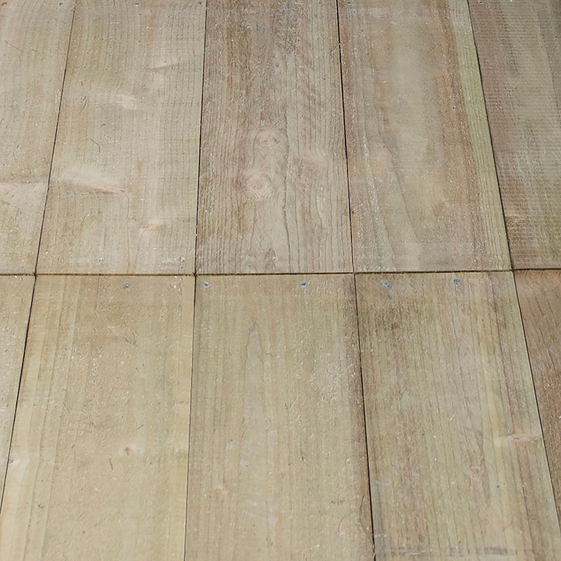 a 14mm pressure-treated solid wood floor