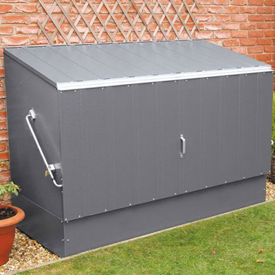 6'4 x 2'9 Trimetals Metal Bike Shed in Anthracite