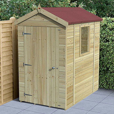 6x4 Forest Premium Tongue & Groove Pressure Treated Apex Shed