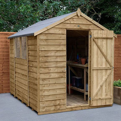 an 8x6 wooden garden shed