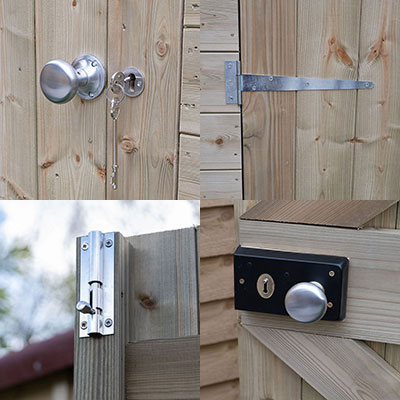 a Forest Premium Shed's lock, bolt and hinges