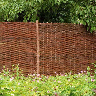 Forest 6' x 6' Willow Hurdle Decorative Screen