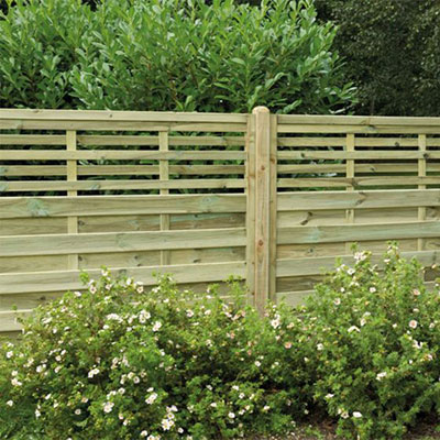 hit and miss fence panels with a slatted top section