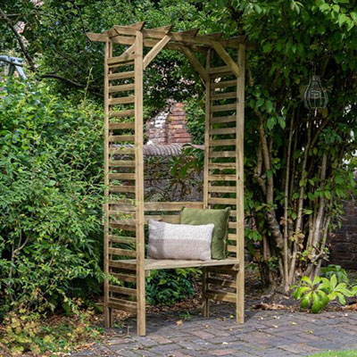 a 4x2 garden arbour with slatted sides