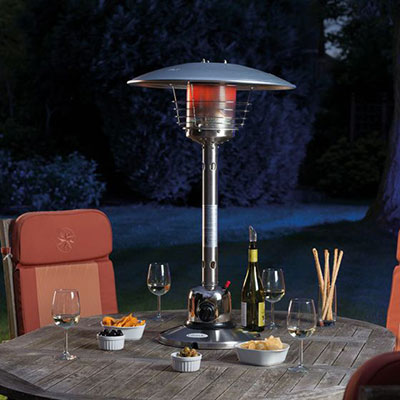 a gas table top patio heater