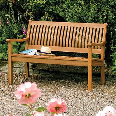 wooden garden bench from Rowlinson