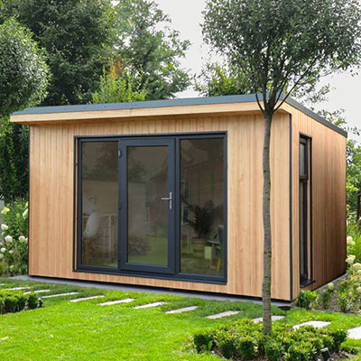 the Forest Xtend 4.0 Insulated Garden Office 4.05m x 3.42m (97mm)