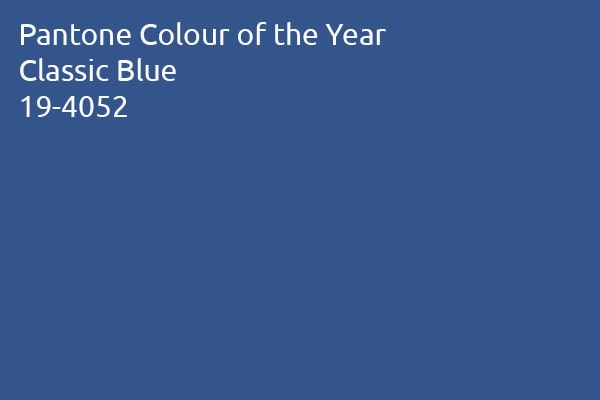 pantone colour of the year swatch of classic blue