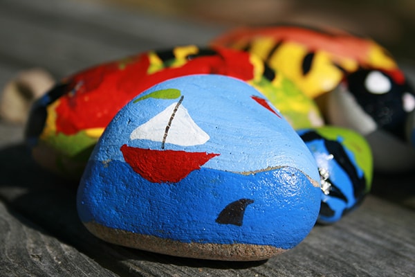 painted garden rocks for children