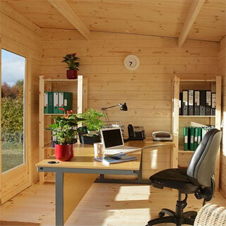 garden office interior