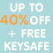 Up to 40 percent off plus free keysafe